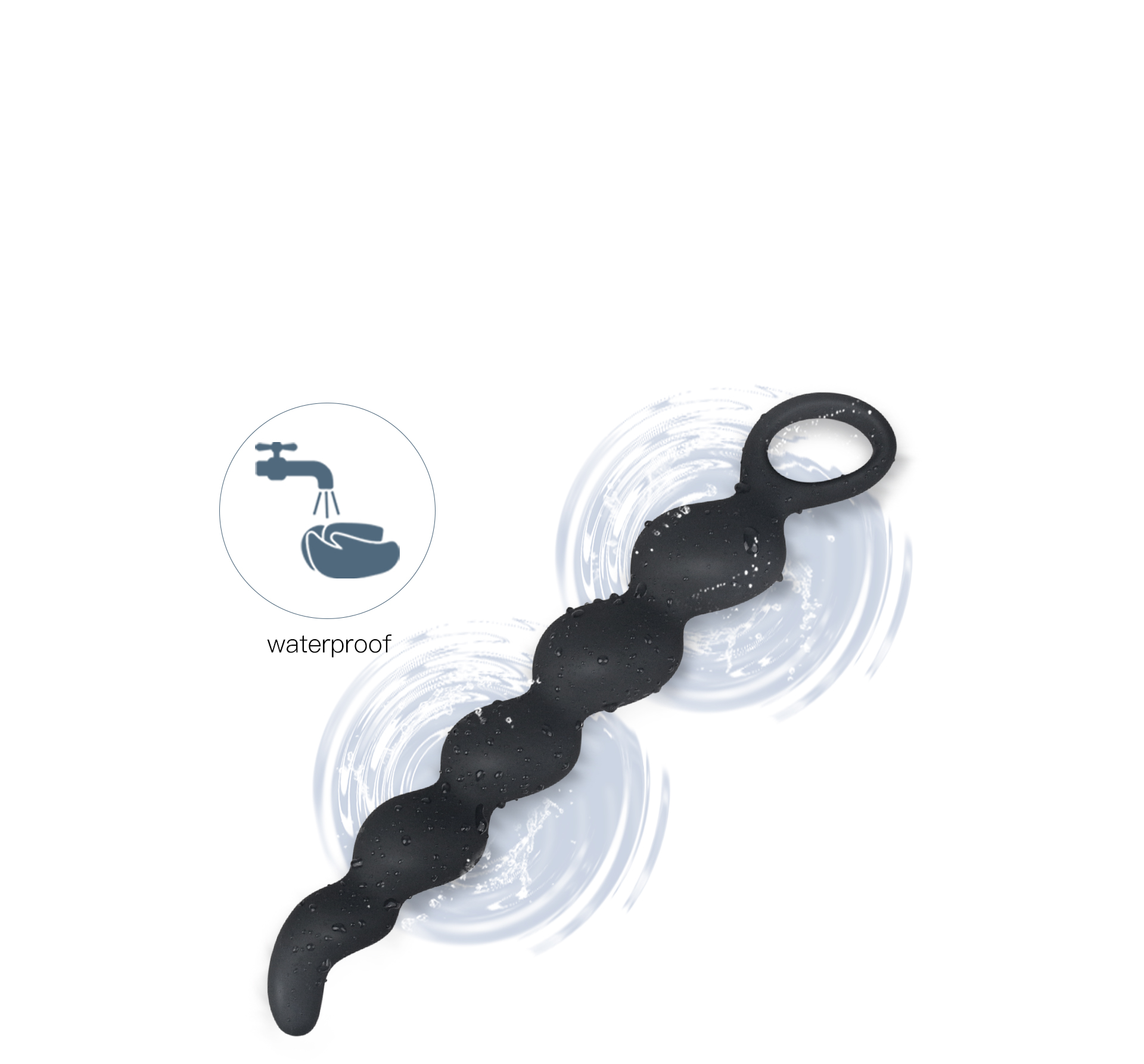 Ergonomic shape handheld ring based pleasure toys food grade silicone butt plug-06