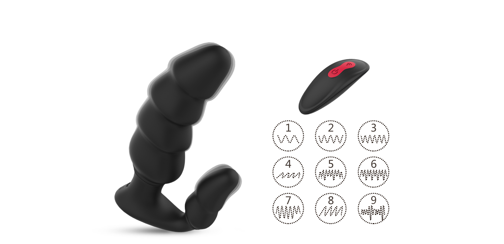 Vibrating Anal bead Anal Vibrator Men's Prostate Massage Male Unisex Remote Anal Plug-04