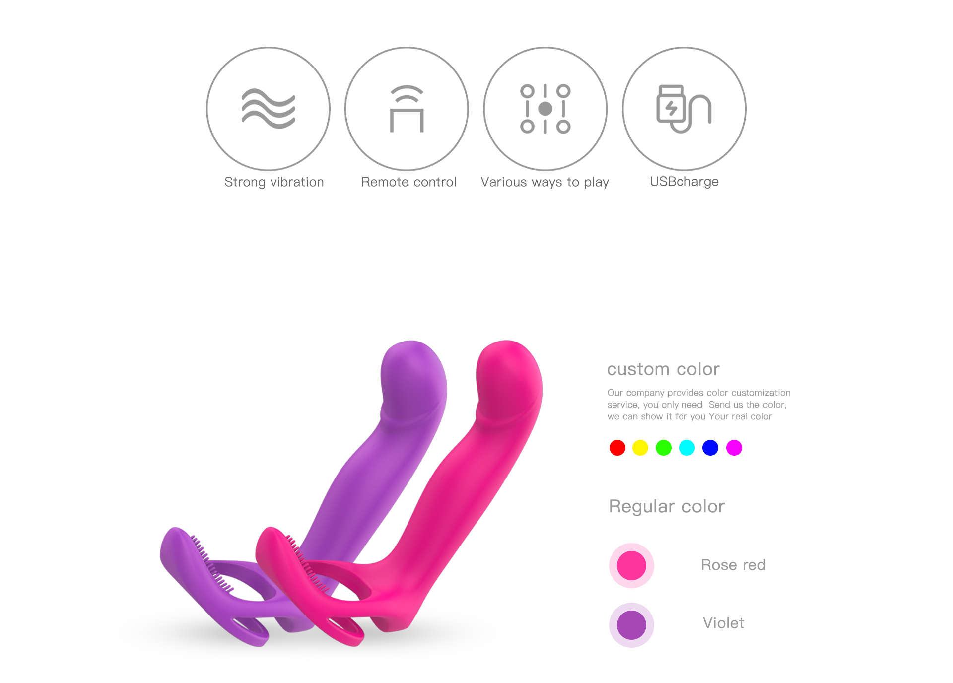 Silicone butt plug anal vibrator real dildo vibrator for male-02