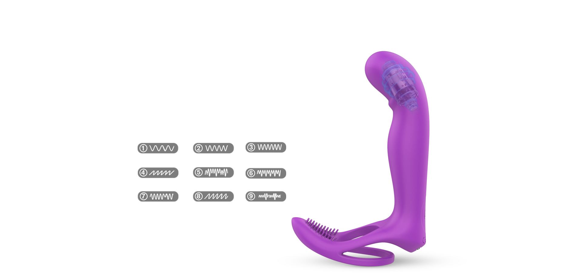 Silicone butt plug anal vibrator real dildo vibrator for male-04