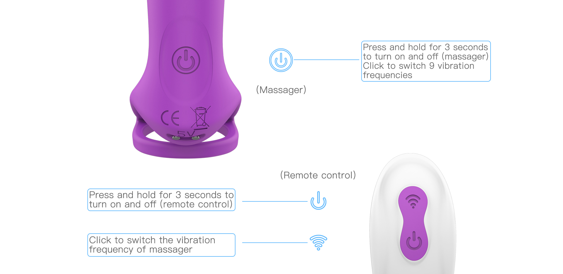 Wearable Women Vibrator with Remote Control Hands-free G-spot Clit Vibrator for Female-07