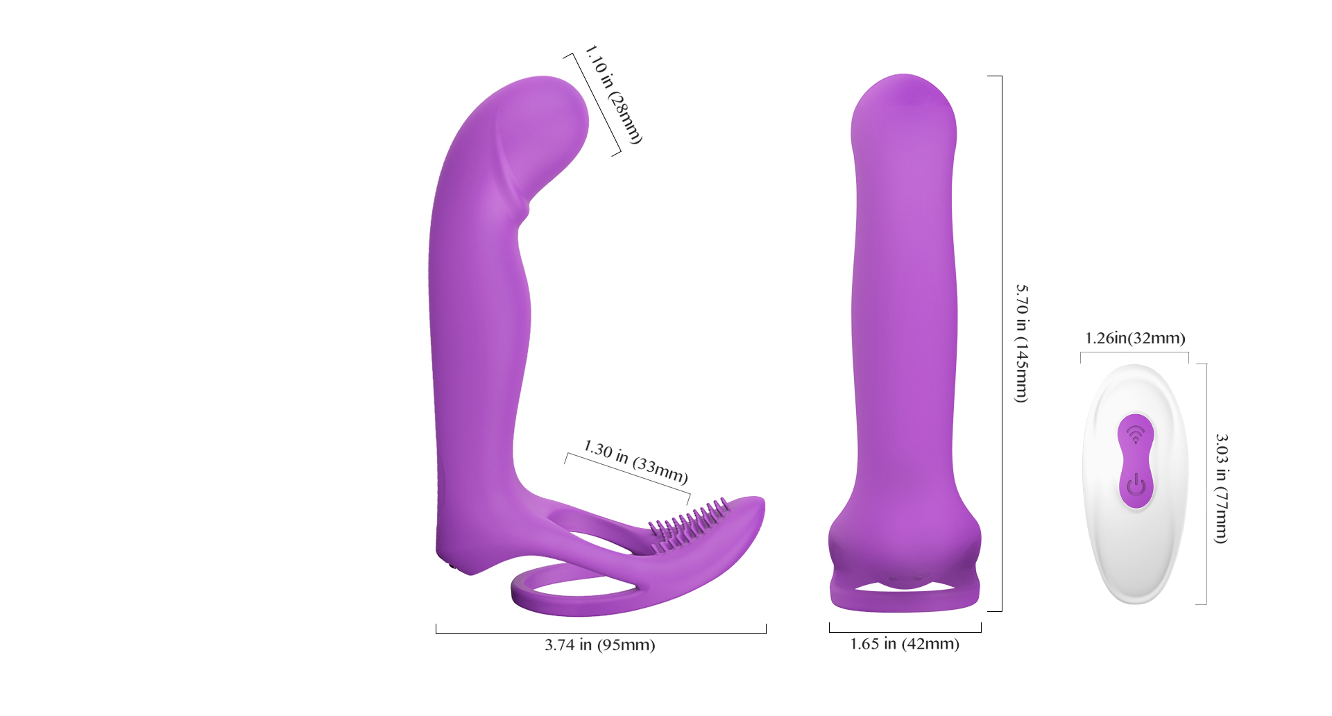 Silicone butt plug anal vibrator real dildo vibrator for male-09