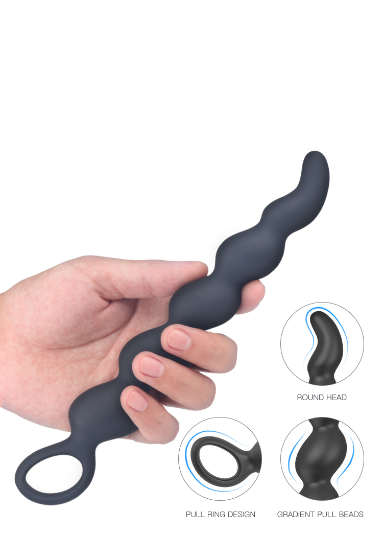 Ergonomic shape handheld ring based pleasure toys food grade silicone butt plug-05