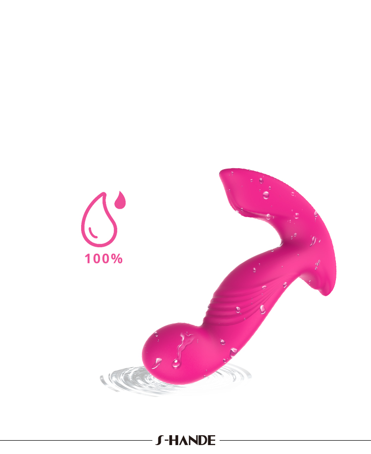 Silicone Rotating Vibrators Electric shock anal plug Simulator Ass Toy with Stainless Beads-08