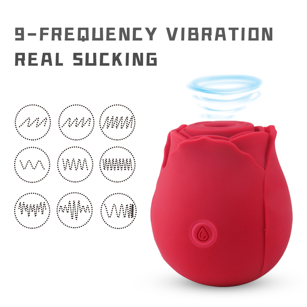 Rose Vibrator For Female Portable Waterproof Multicolor Female Tongue Licking And Sucking Masturbation