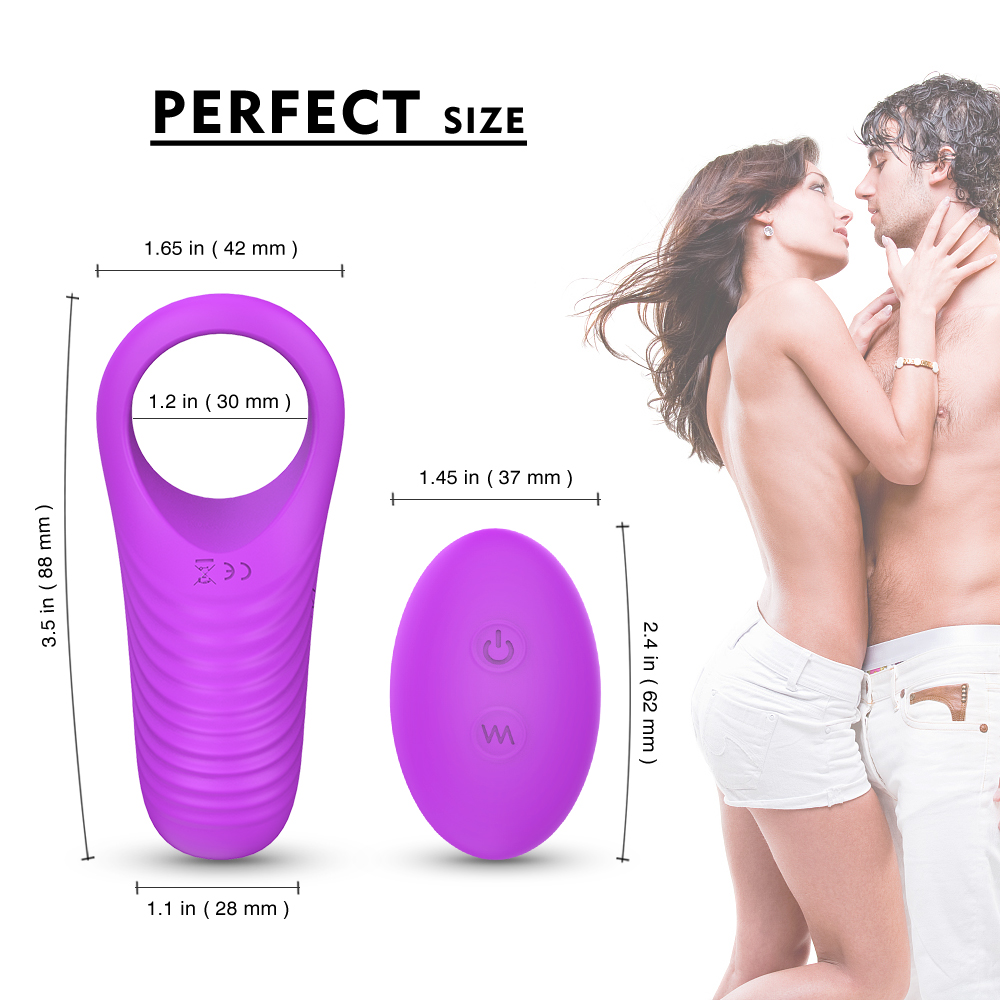 Silicone Vibration Ring Couples Share Stimulation Delay Flirting Lock Ring-06