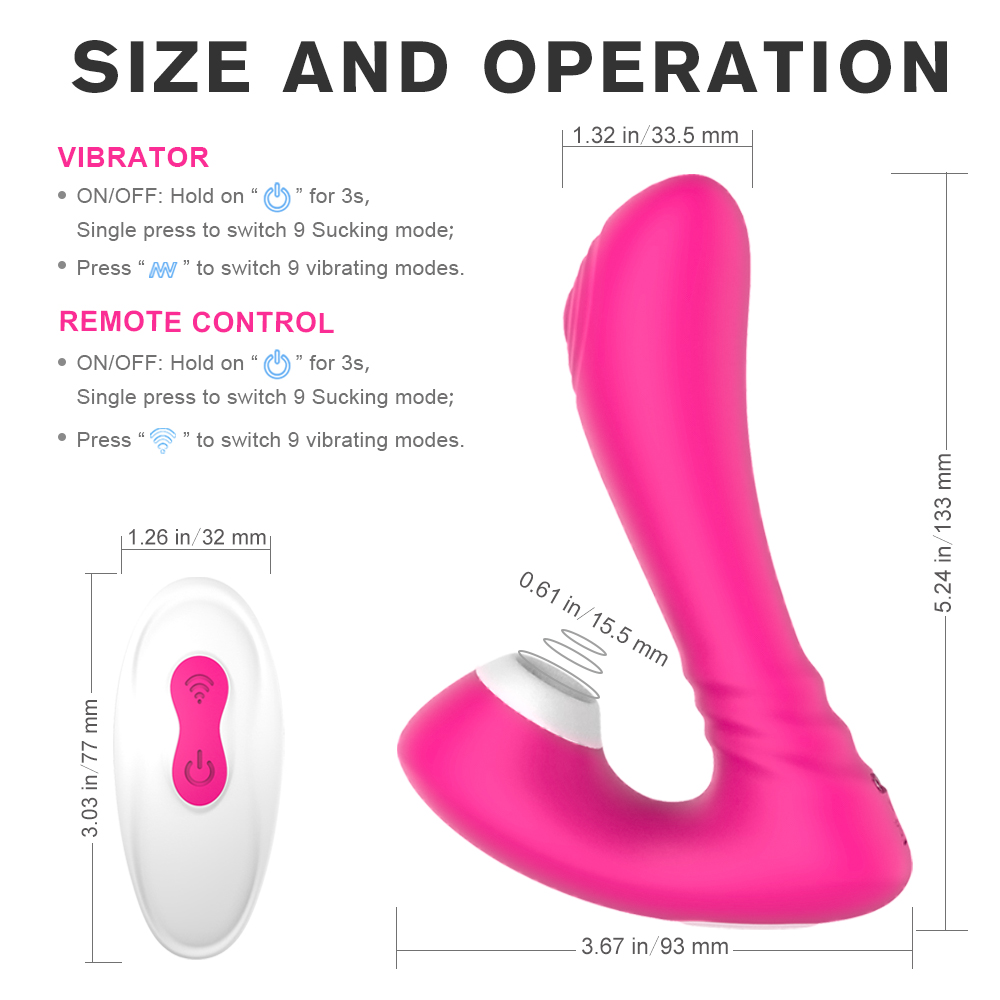 Directly Supply Favourable Price 9 frequency silicone sucking Vibrator Dildo-07