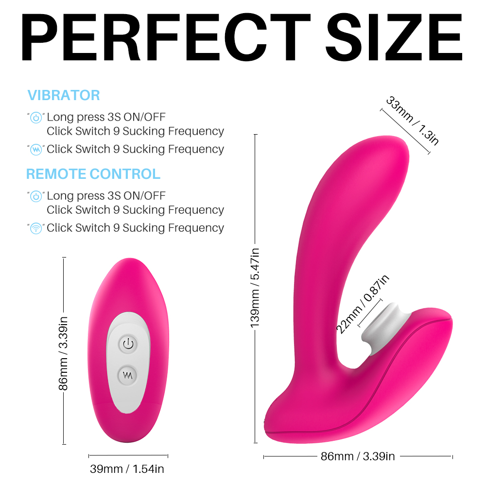 Women Vibrator Remote Control 9 Vibration Patterns for Hands-free G-spot Clit Vibrator for Female