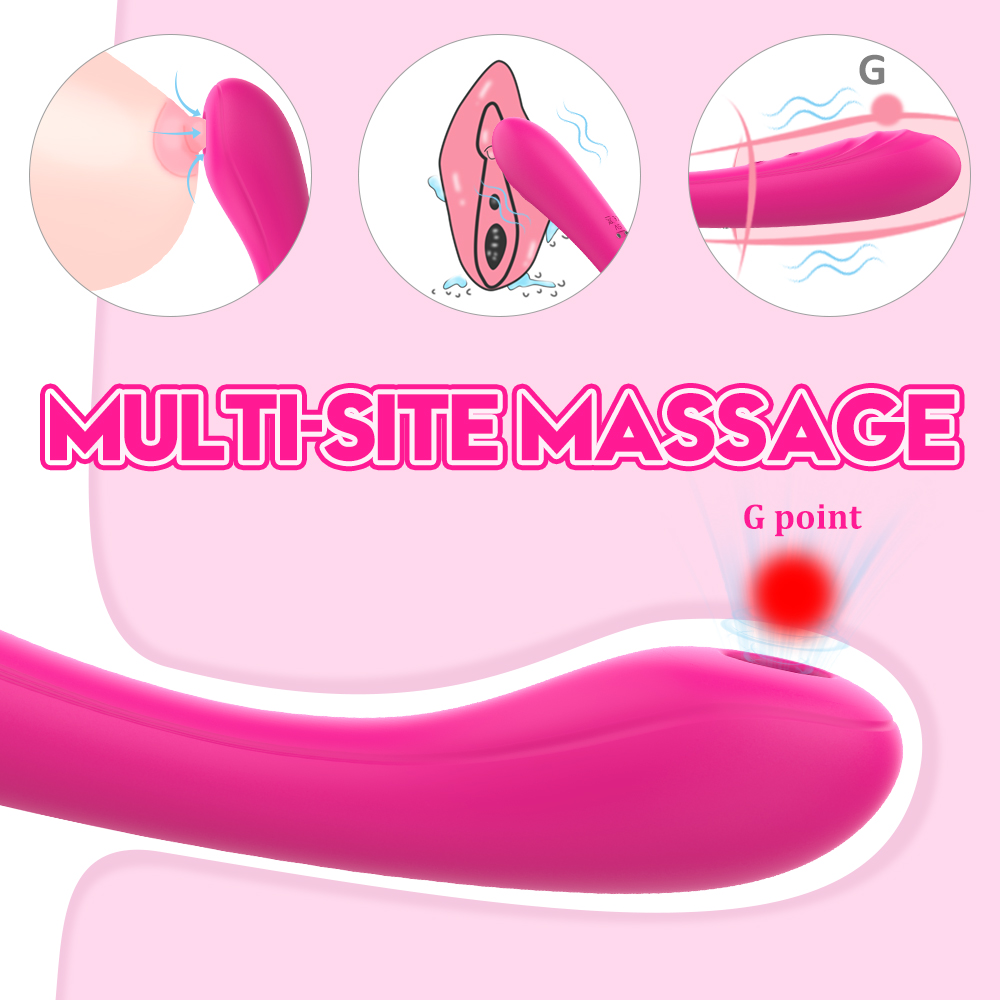 New Arrival silicone G Spot Sucker Vibrators Rechargeable Clitoris Stimulator Women Dildo Vibrator-02