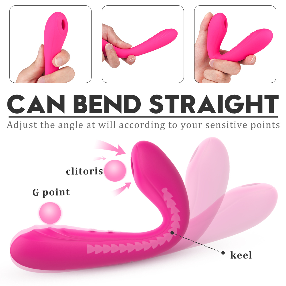New Arrival silicone G Spot Sucker Vibrators Rechargeable Clitoris Stimulator Women Dildo Vibrator
