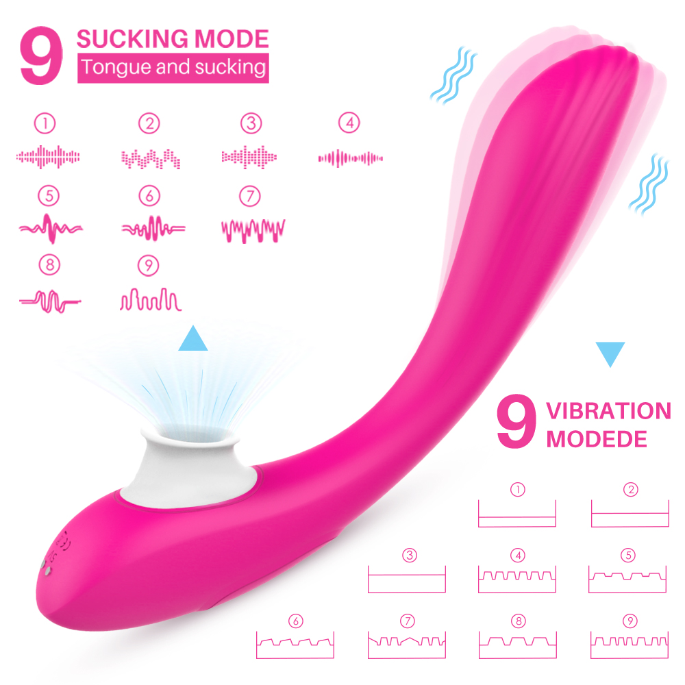 Clitoral Sucking Vibrator 9 Intensities Modes for Women Waterproof Rechargeable Quiet Clitoris Nipples Suction Vibrator-05