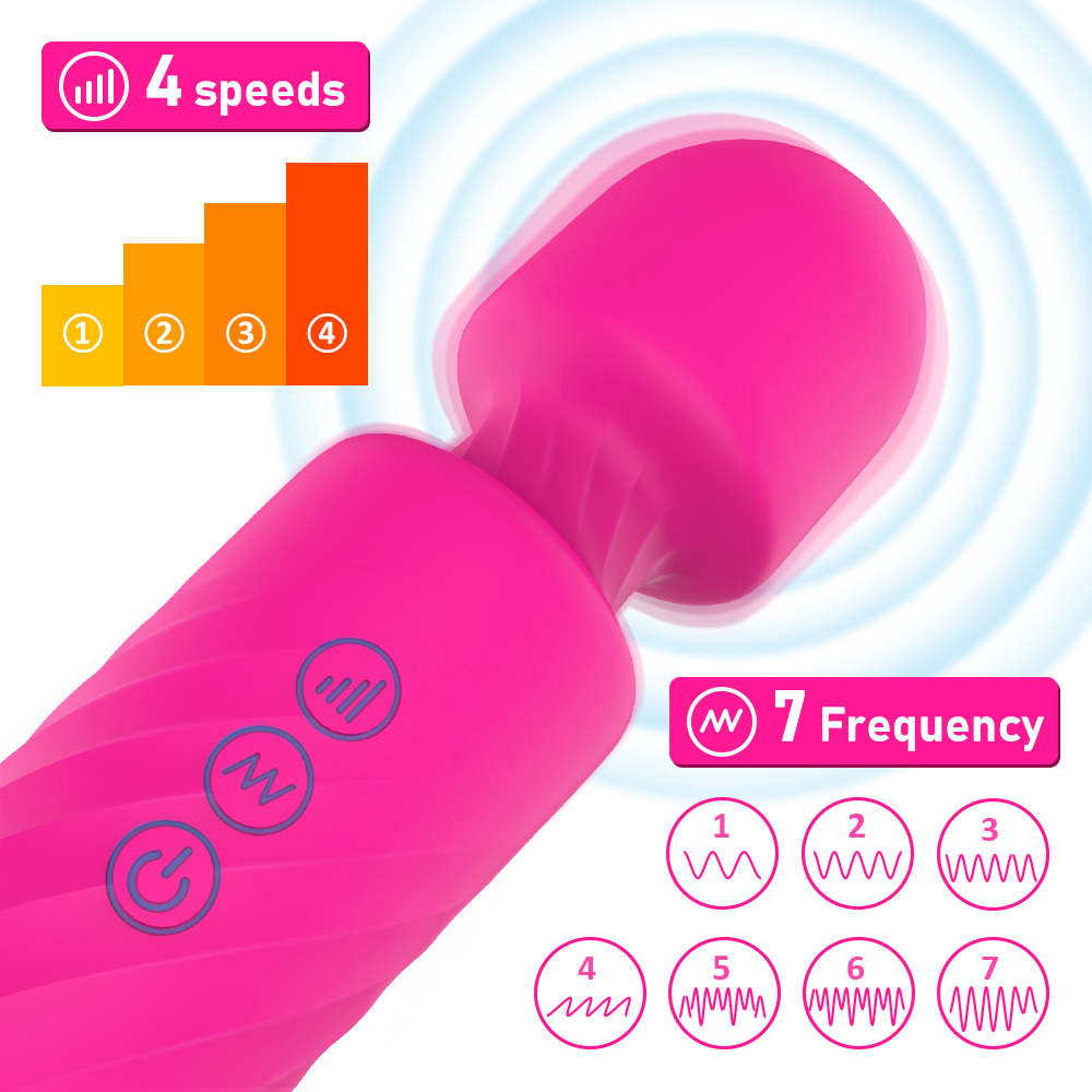 Rechargeable Personal Wand Massager Hot Sale Silicone Waterproof Body Neck Head Massager Vibrator