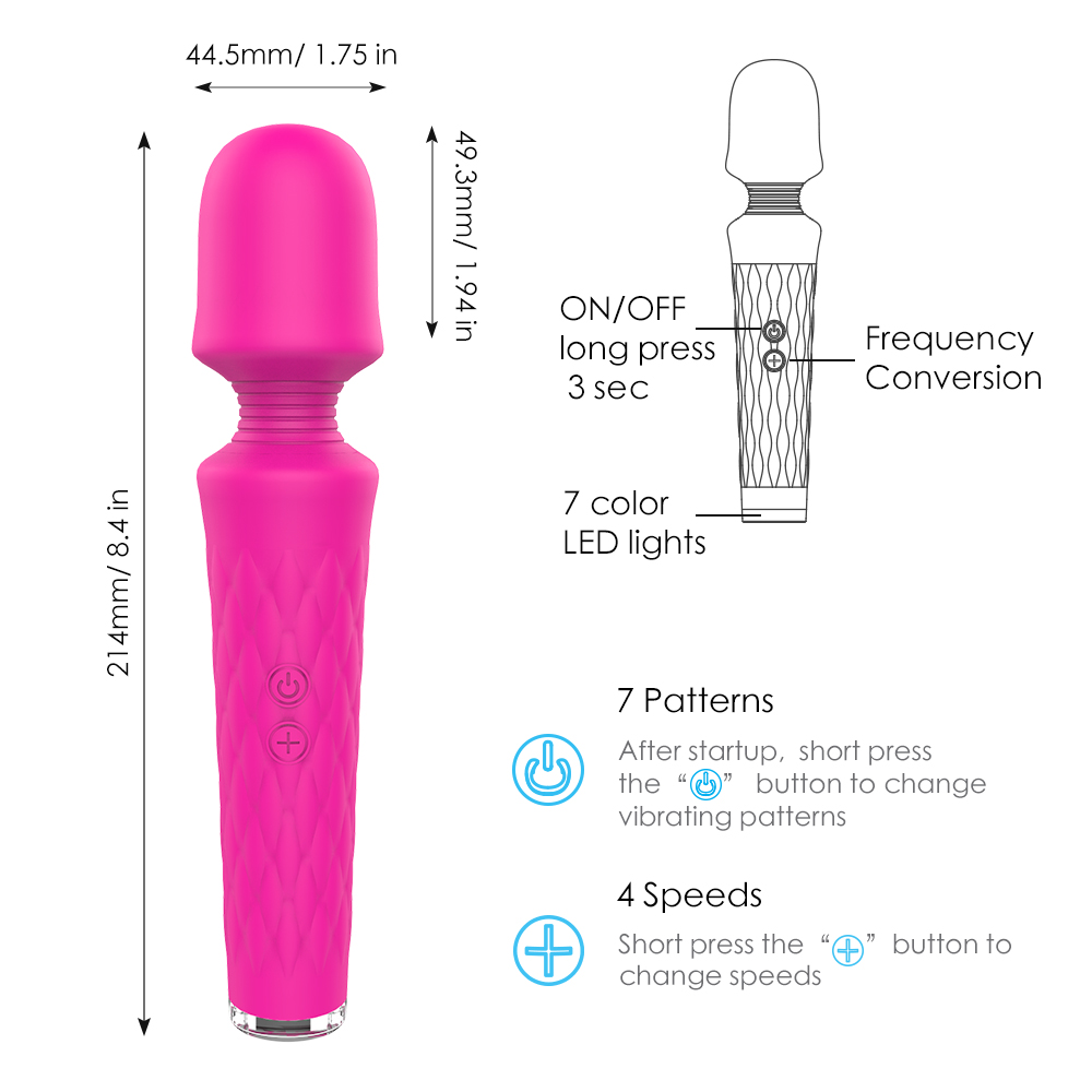Magic Stick Massager 9 Frequency Vibration Rechargeable-07