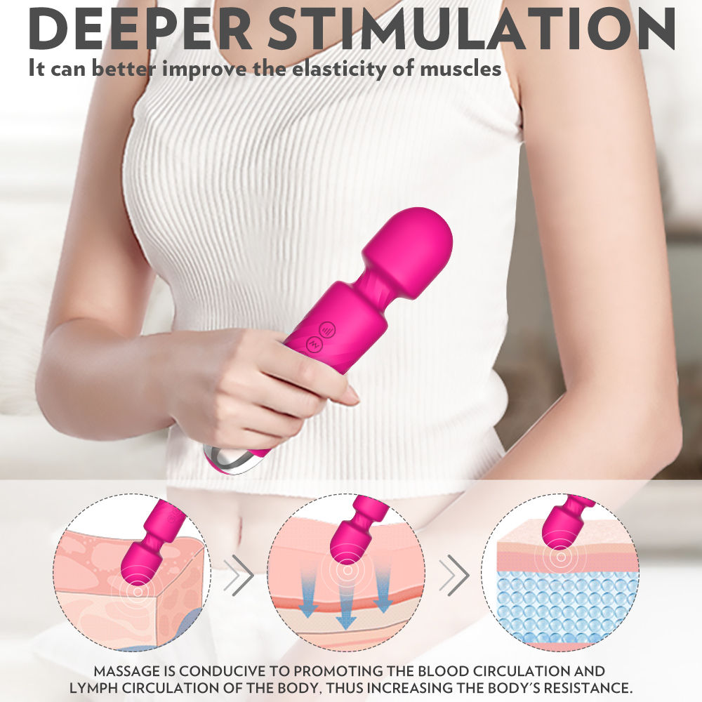 Hot Sale Silicone Waterproof Body Neck Head Massager New Personal Massager Vibrator-04
