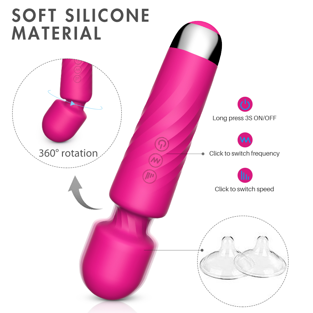 Rechargeable Personal 【S-218】Hot Sale Silicone Waterproof Body Neck Head Massager Vibrator