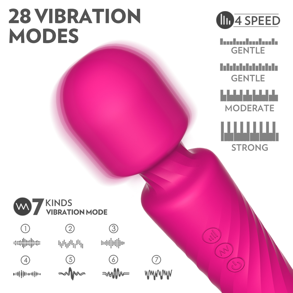 Rechargeable Personal Wand Massager Hot Sale Silicone Waterproof Body Neck Head Massager Vibrator