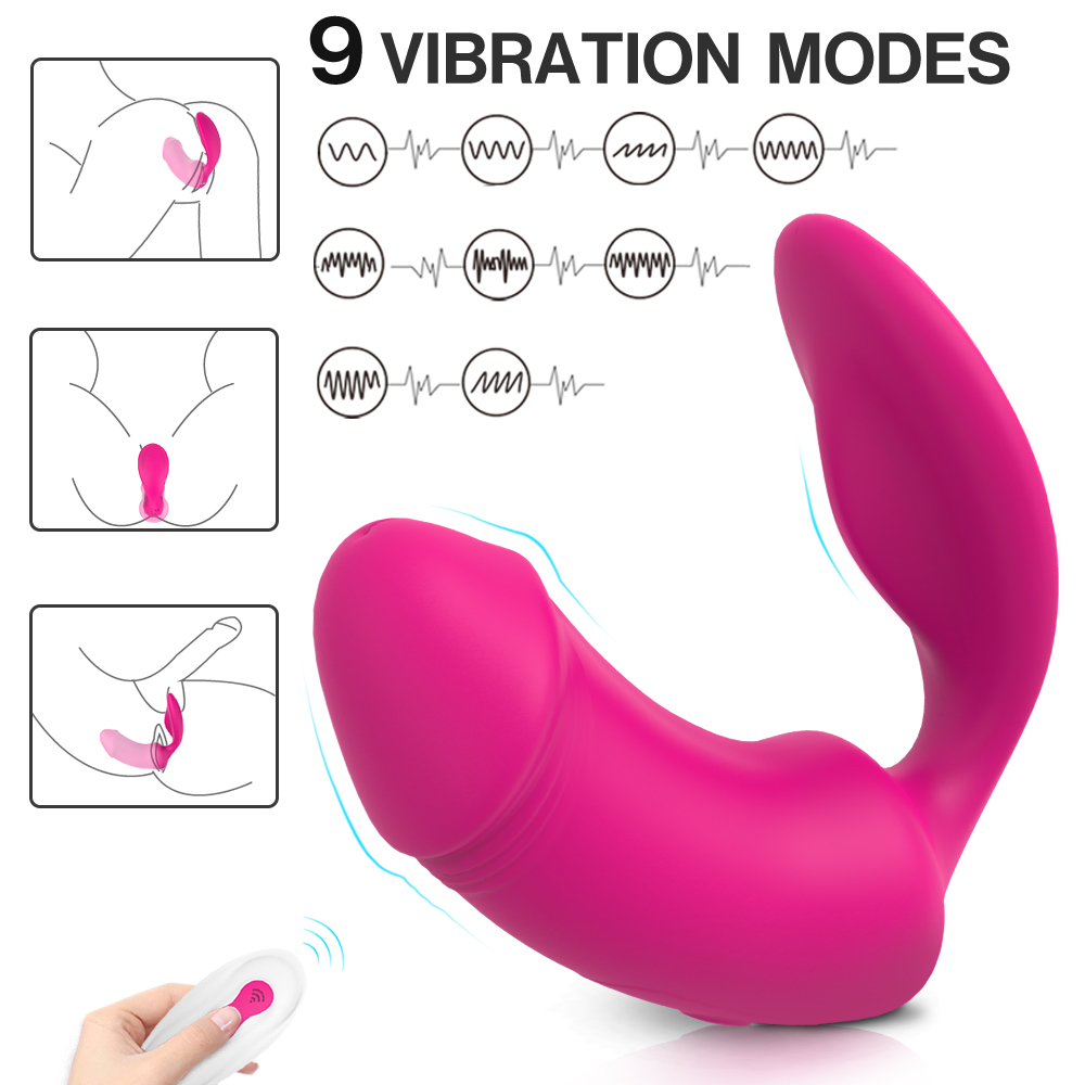 Two motors vibrating woman dildo vibrator-03