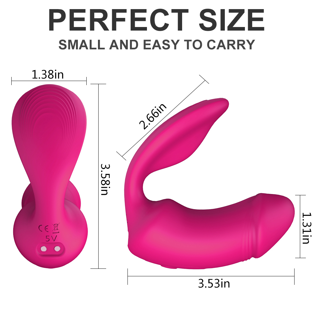 Two motors vibrating woman dildo vibrator-04