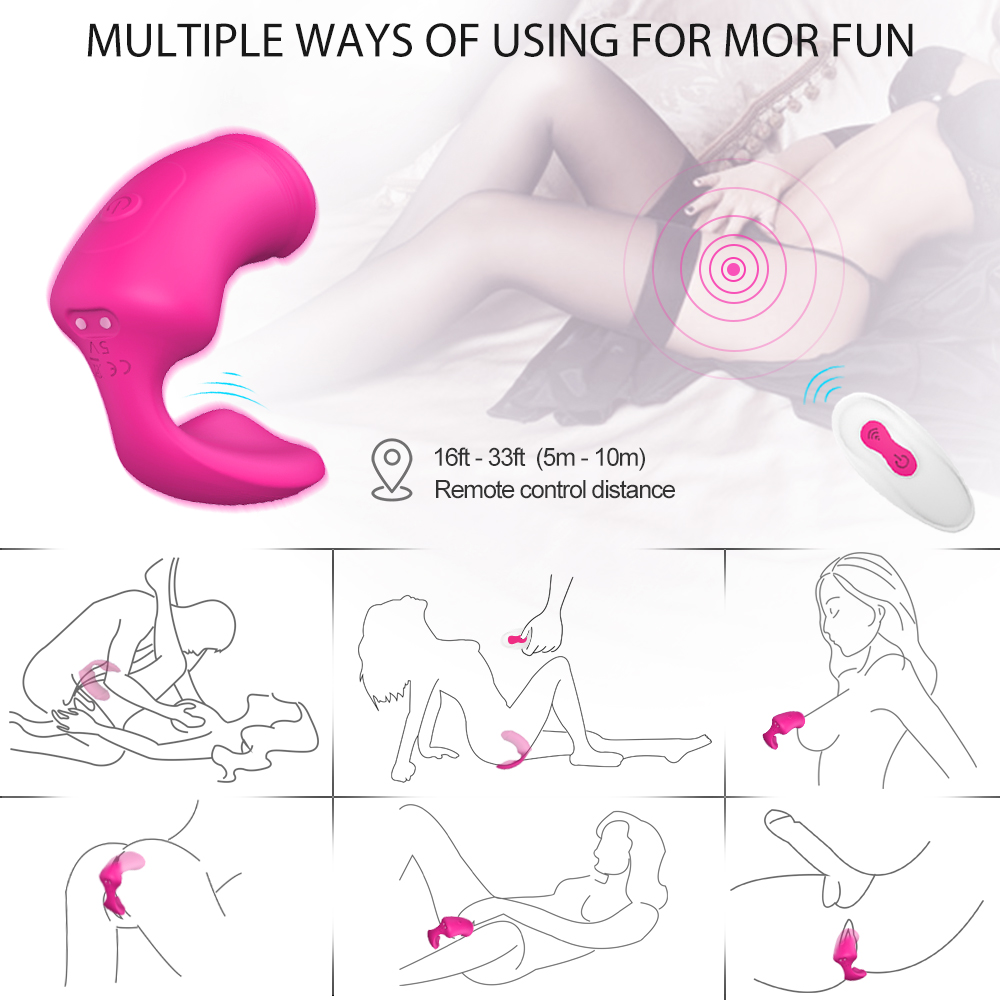 Two motors vibrating woman dildo vibrator-06