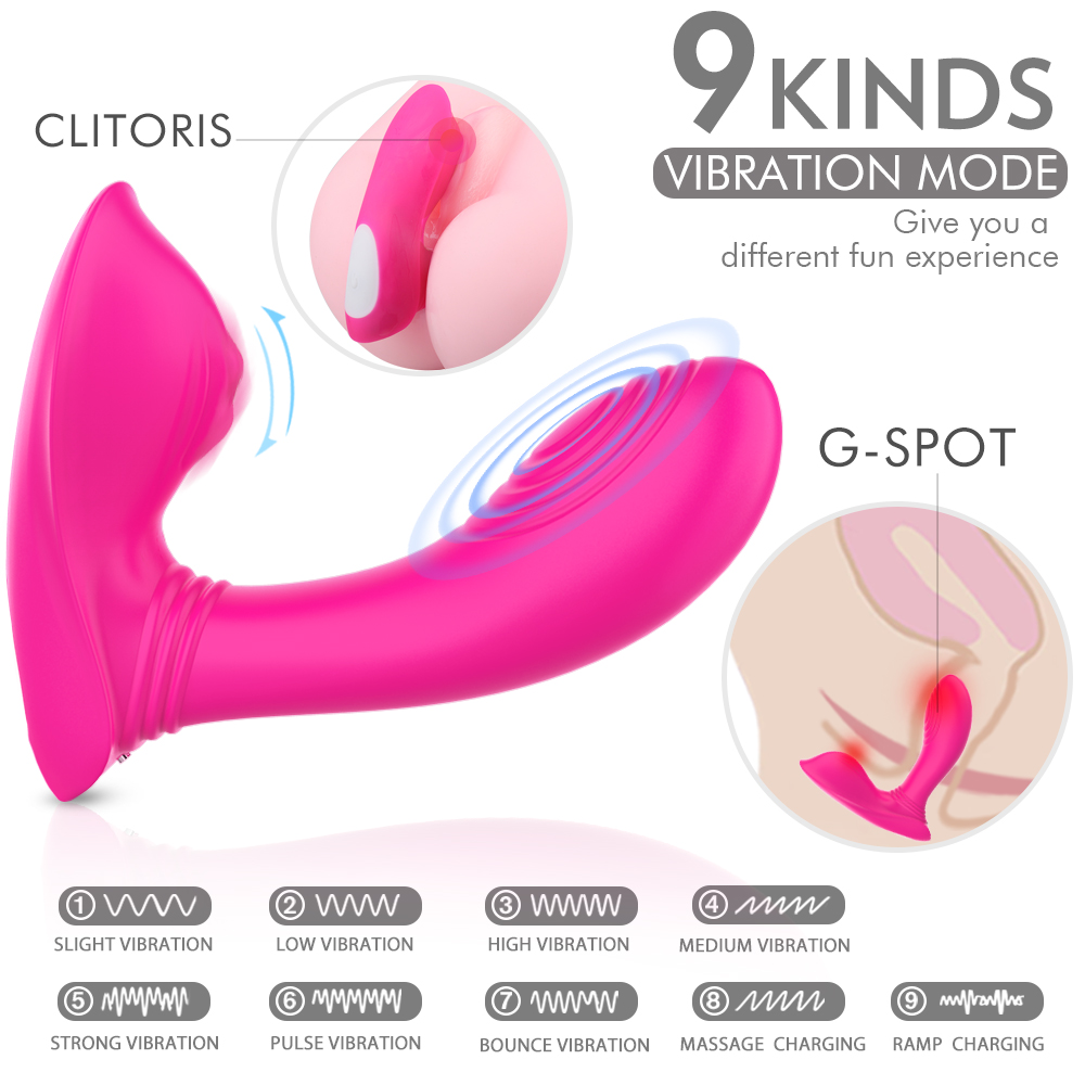 Wearable Remote Control with Clitoral Stimulator Butterfly Rechargeable Vibrator-06