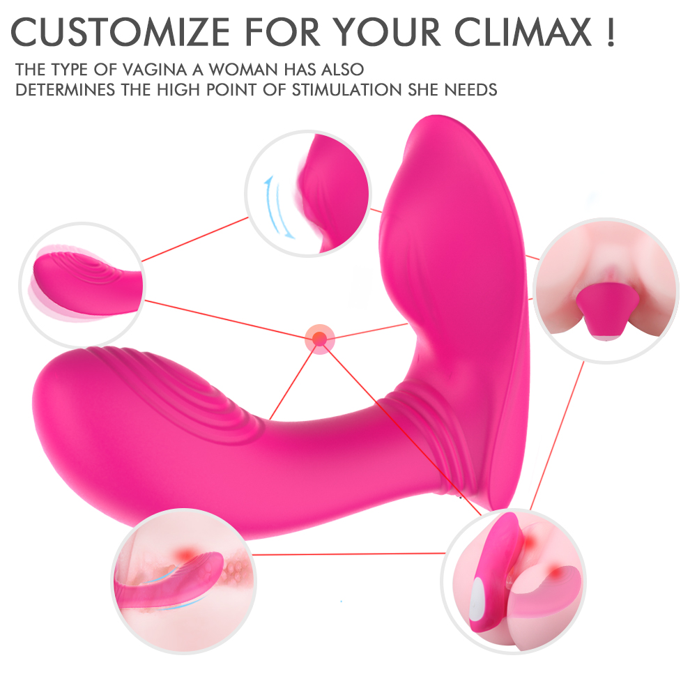 Wearable Remote Control with Clitoral Stimulator Butterfly Rechargeable Vibrator-07