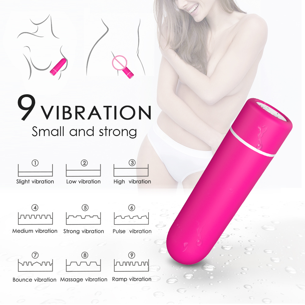 9 Speed Bullet Vibrator Powerful Waterproof Vibrating Dildo-07