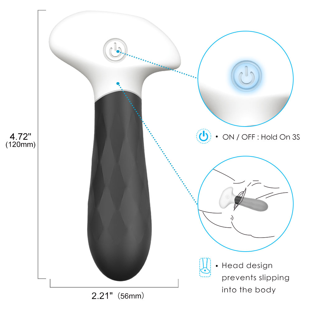 Full silicone rechargeable【S074-2】 ass adult anal vibrating toys wireless electrical anal plug