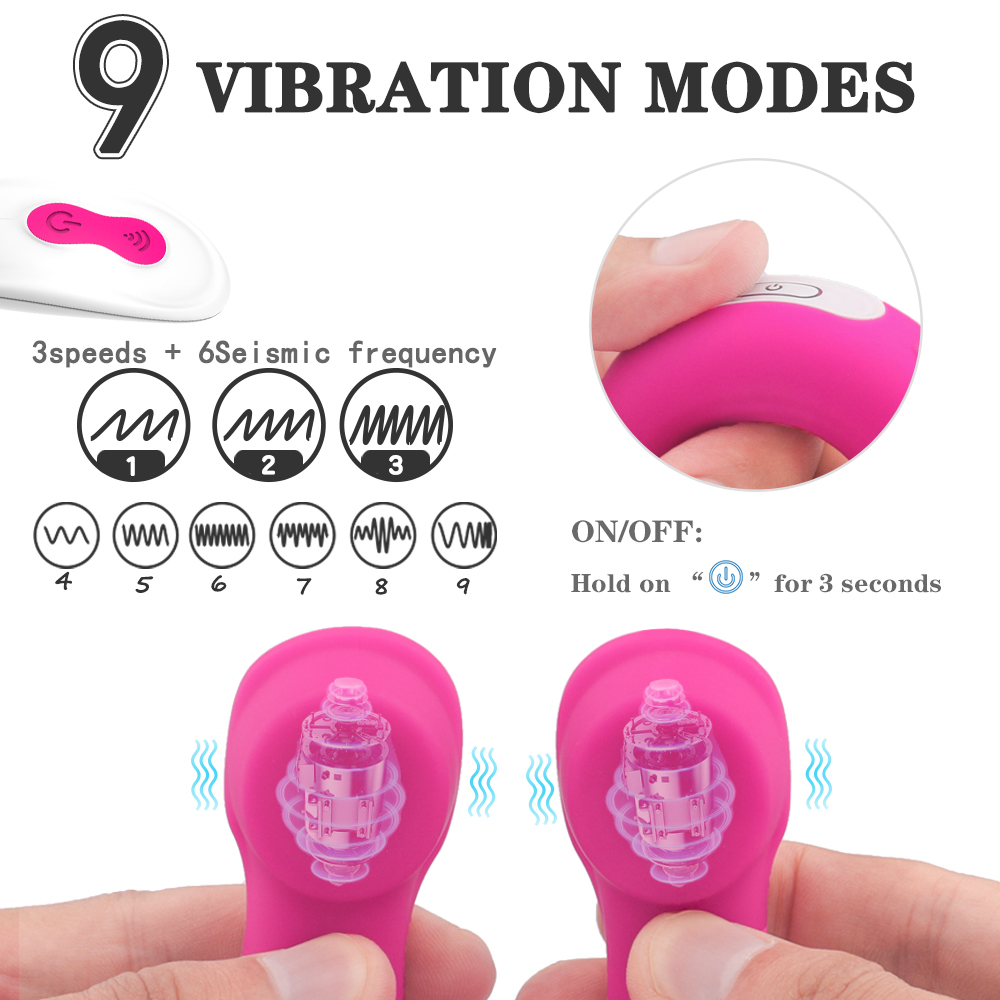 Silicone Waterproof Rechargeable Penis Ring Vibrator Sex Toy for Male or Couples men vibrating cock ring adult Sex Toy-06
