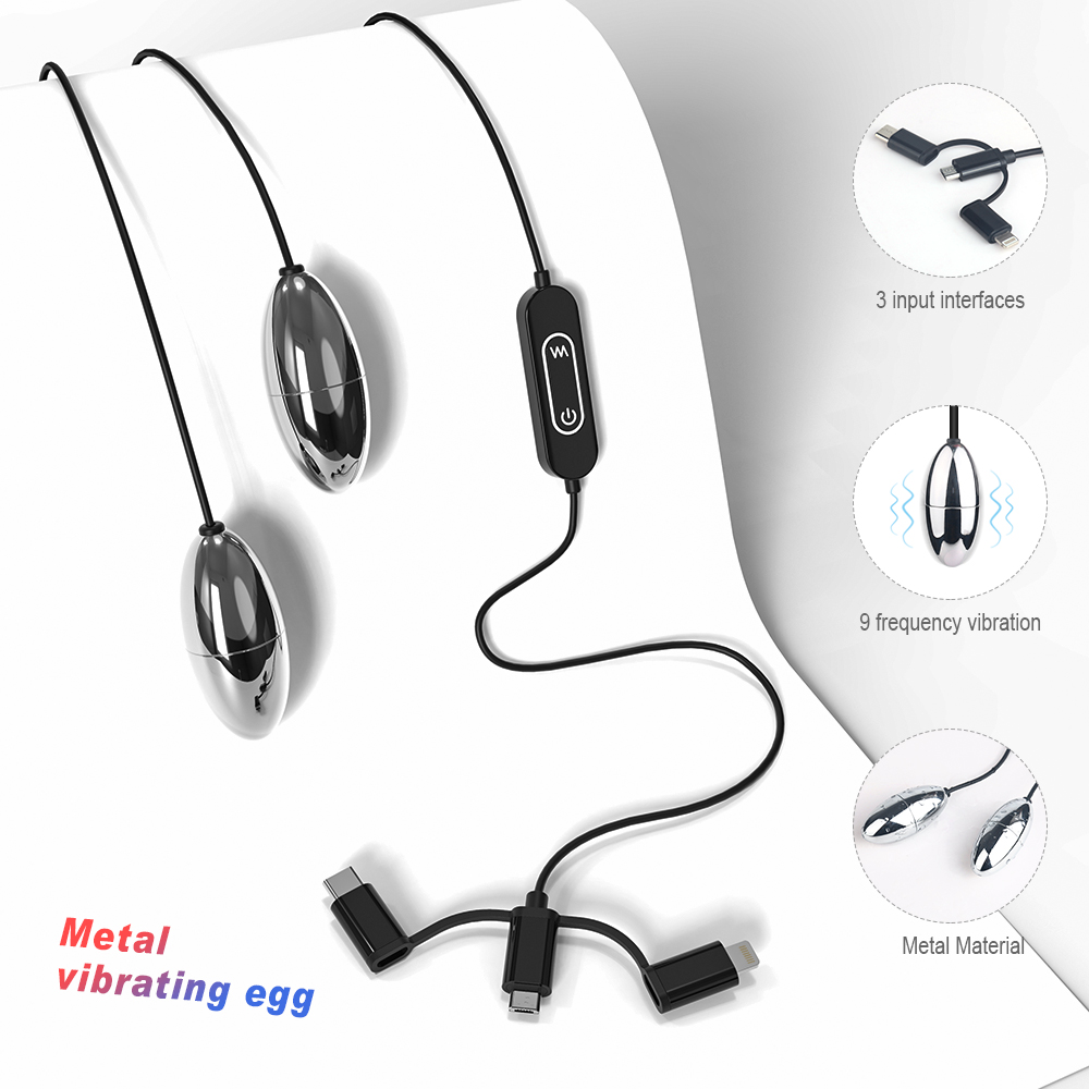 Wonderful USB Double Jumping Eggs Bullet Love Eggs Vibrator Mini Wired Sex Toy for Woman-01