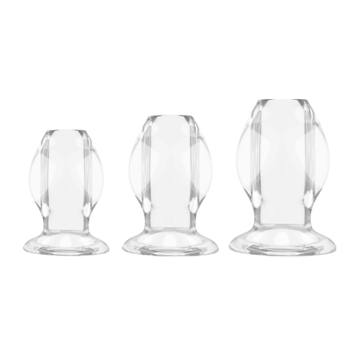 New design factory price clear glass dildo sex product for Anal plug