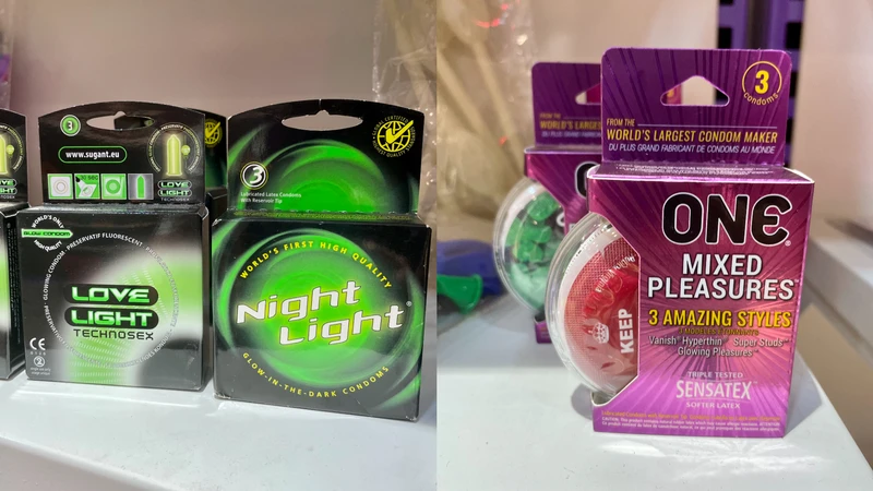 Luminous and other sex condoms, many Indians like black (Isn't black slim?)
