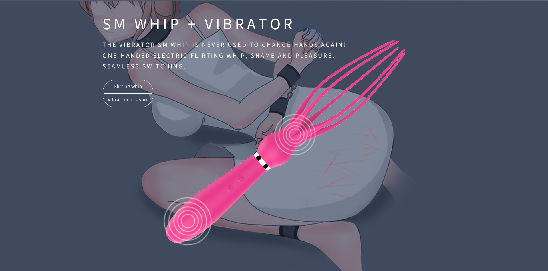 Multifunctional SM sex whip G-spot sex toy vibration massager-02