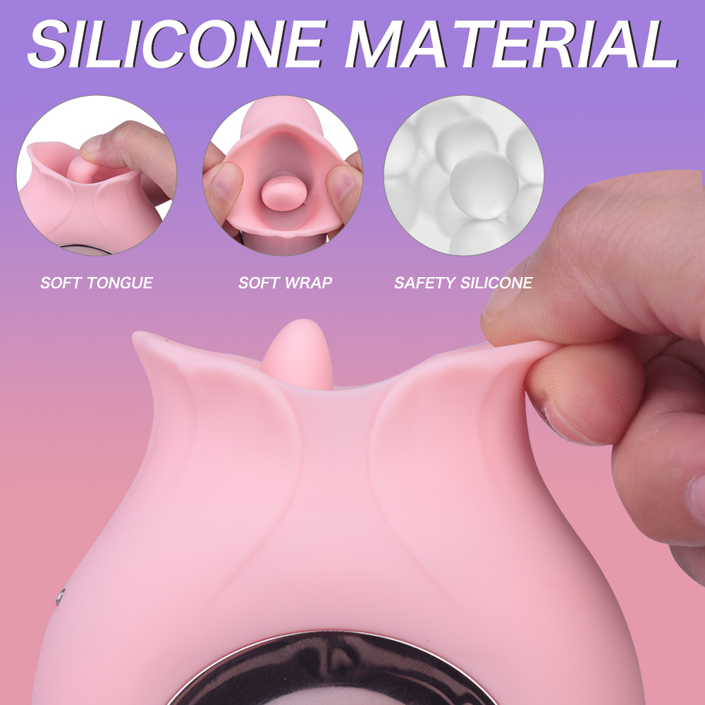 tongue vibrator【S-376】Soft Silicone Realistic couple Massager sex toys