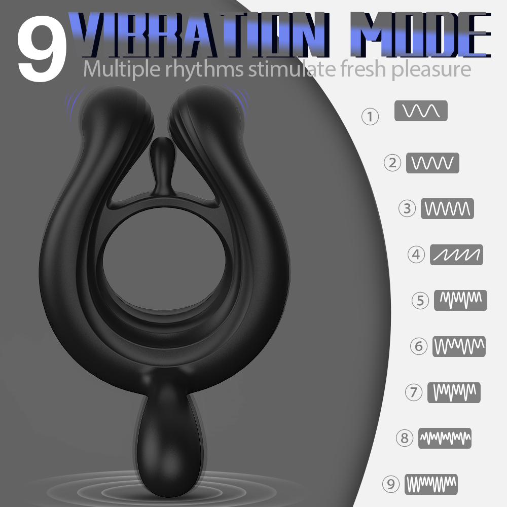 U shaped Vibrating Cock Ring 【S-369】time delay scrotum cock ring Sex Toys vibrator