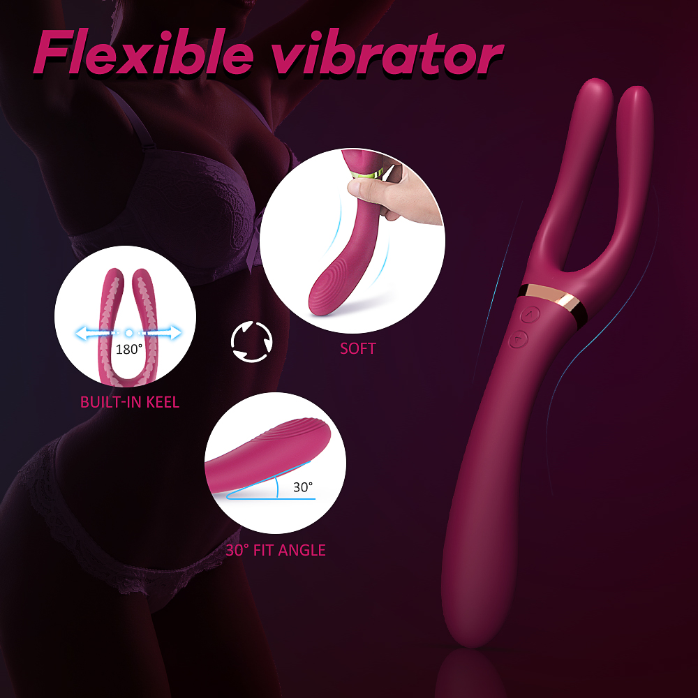 Soft Silicone vibrator adult sex toy【H-010】Wand Massager Wand vibrator Privacy Packaging