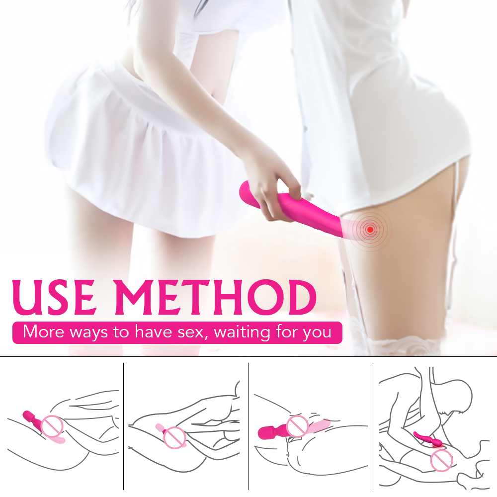 Soft Silicone Wand Massager vibrator【S-197】adult sex toy Wand vibrator Privacy Packaging