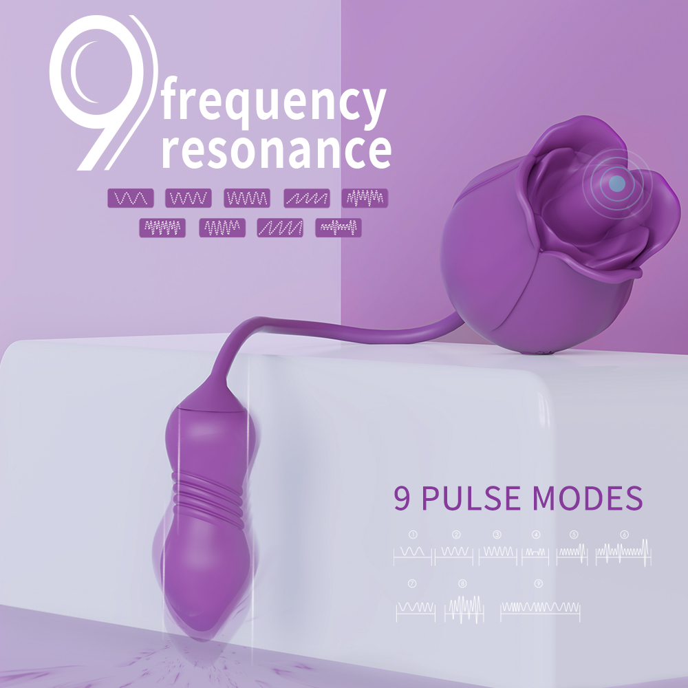 Purple Rose vibrator tongue licking sex toy for women