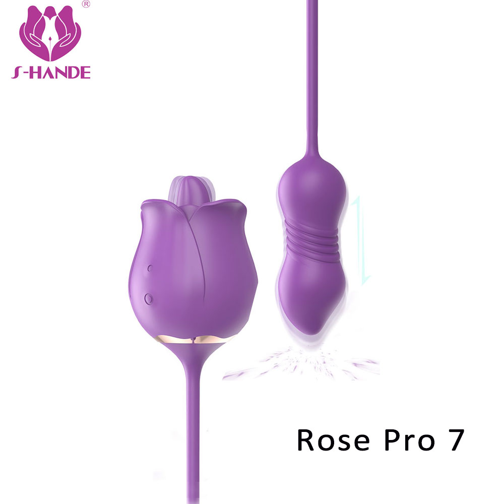 Purple Rose vibrator tongue licking sex toy for women