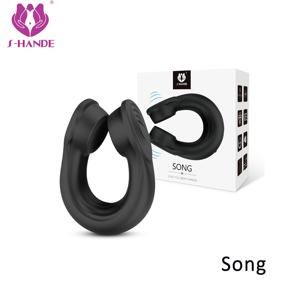 Silicone Waterproof Rechargeable【S265-2】 Penis Ring Vibrator Sex Toy for Male or Couples men vibrating cock ring adult Sex Toy