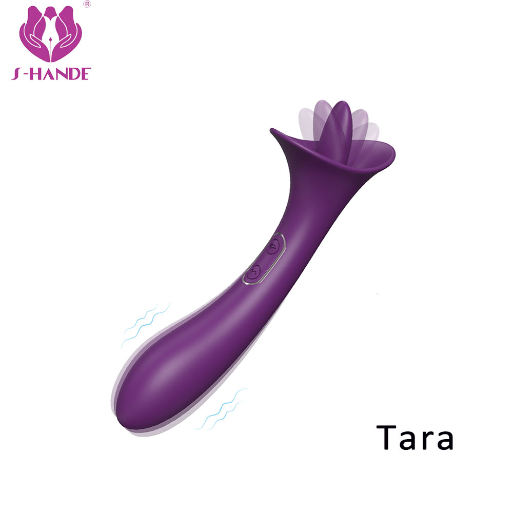 Soft Silicone tongue licking massager【S-427】Realistic Massager vibrator sex toy