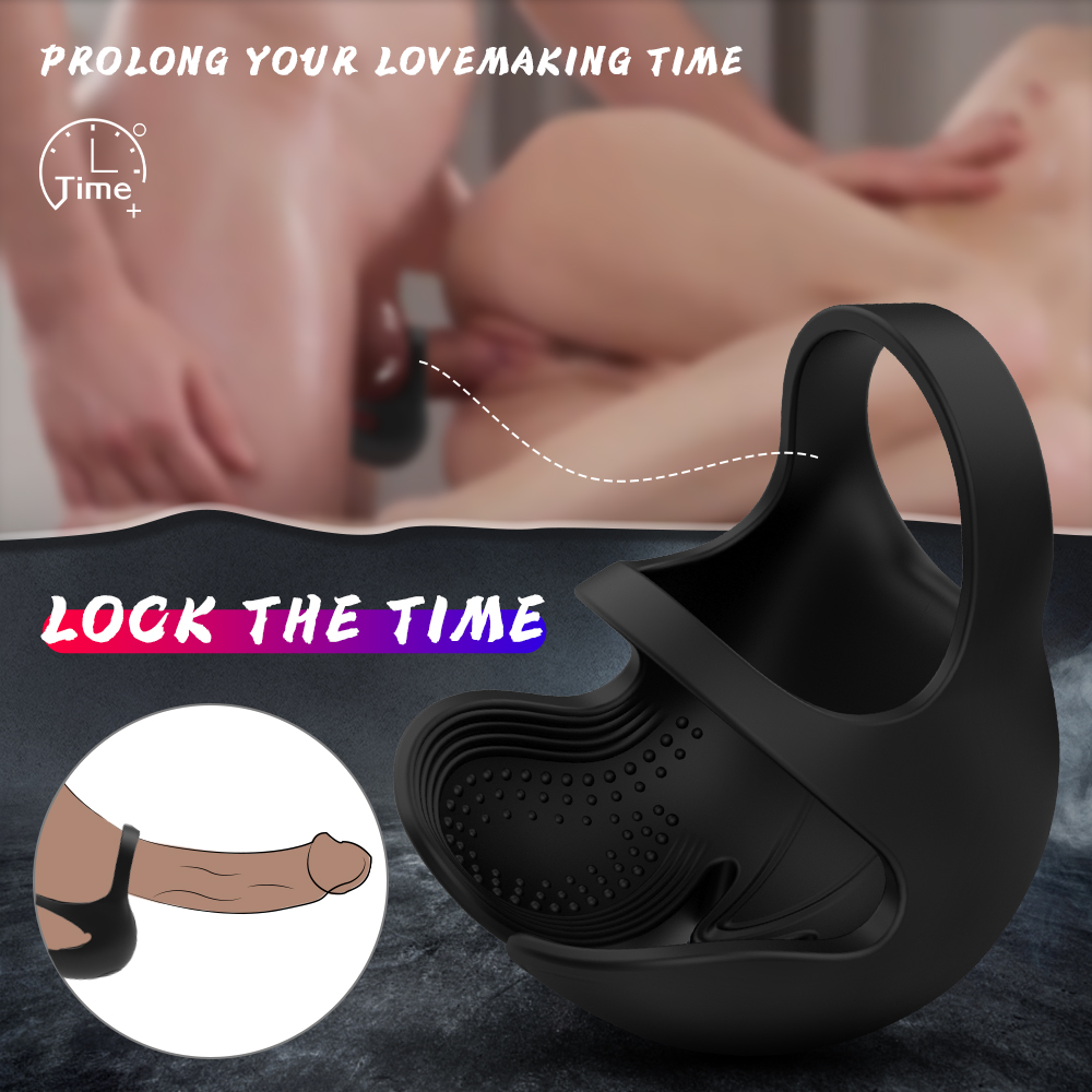 silicone sex toys cock ring Black penis sleeve enhancement sex toy adult vibration sex toy cock ring for men【S417-2】
