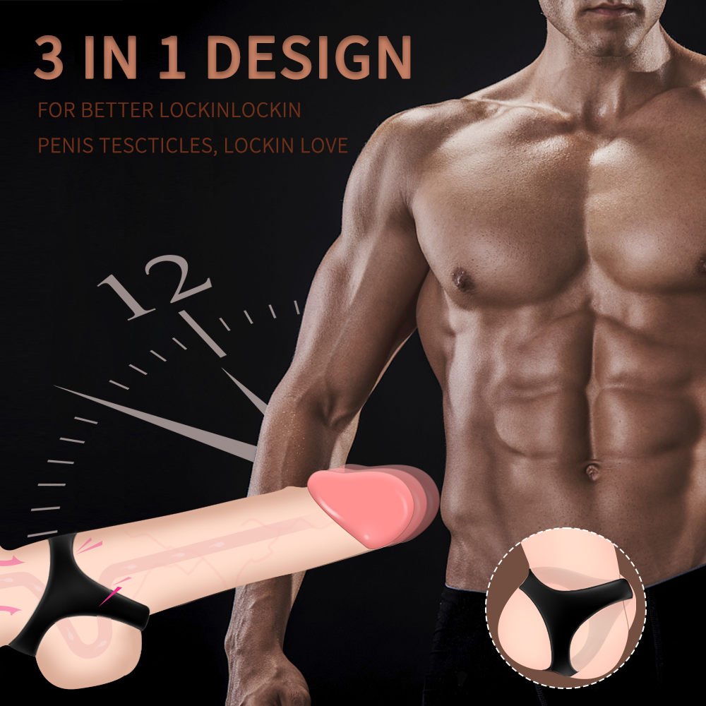 High quality silicone sex products male penis ring premature ejaculation toy double delay penis ring【S397】