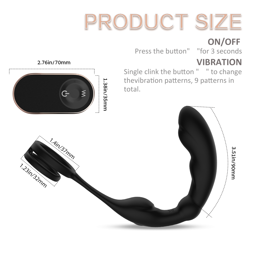 cock ring with anal lock toys sex adult double penis anal plug vagin masturbateur men penis vibrator sex toys for men remote control【S392-2】