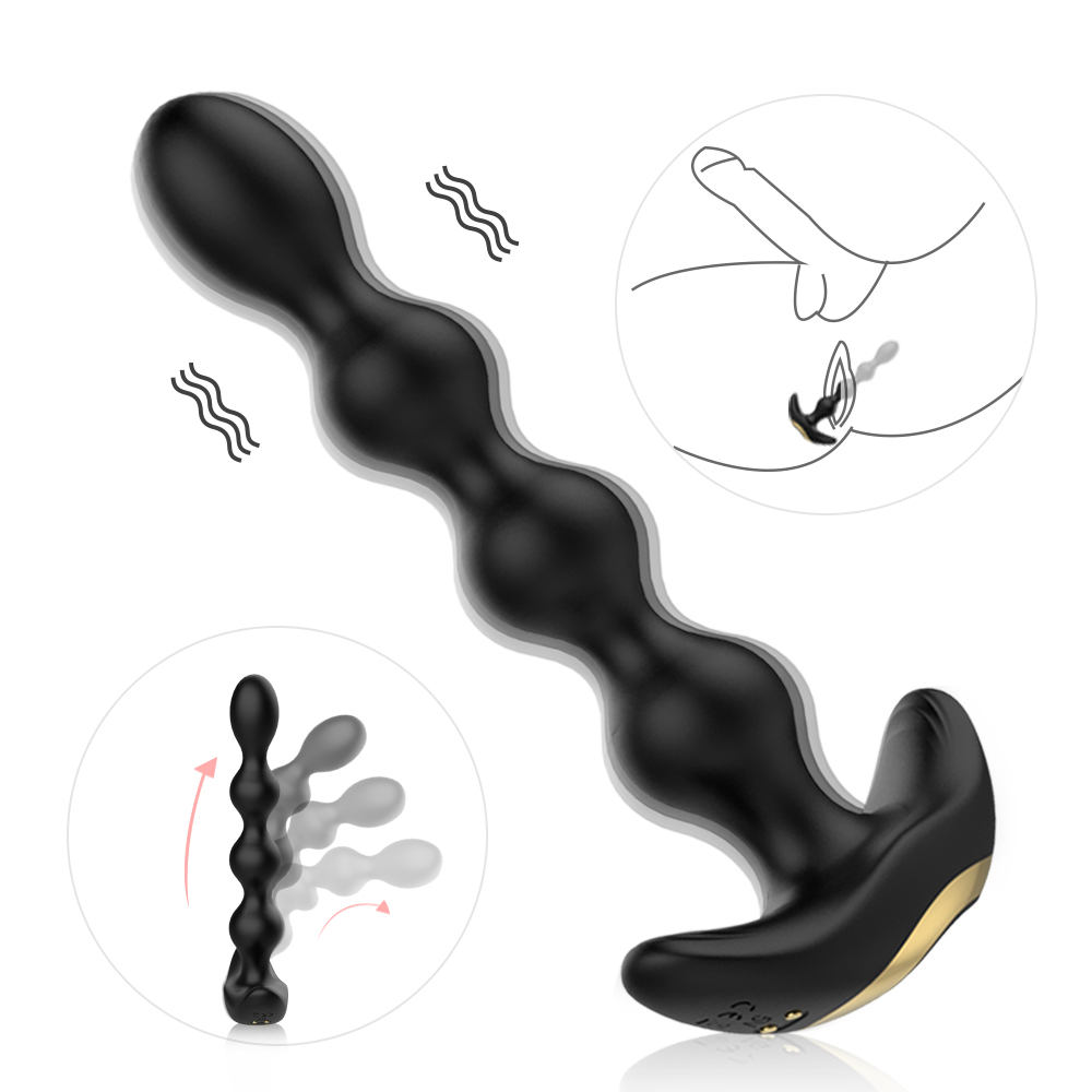 Electric male massager  anal beads sex toy for man vibrator【S362】