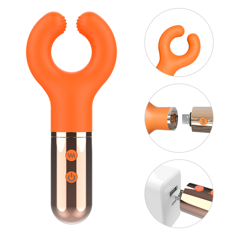 Soft Medical grade silicone +ABS adult artificial penis massage penis vibrator orange toys sex adult【S351】