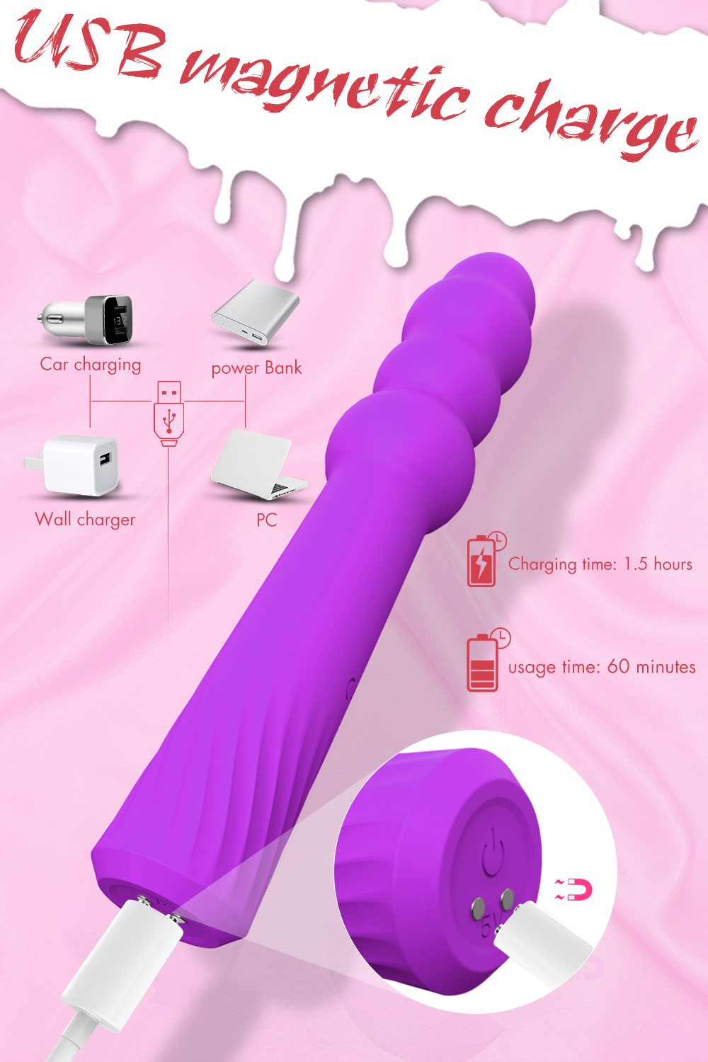 Silicone pussy womens wireless vibrator dildo pussy massager g spot vibrator violet sex toys for woman【S346】