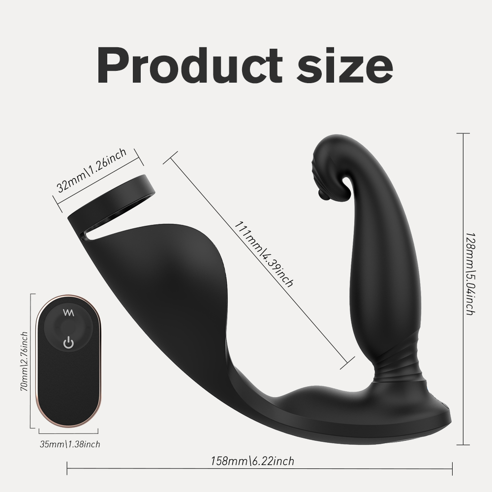 cock ring with anal lock toys multipoint stimulation sex adult double penis anal plug vagin masturbateur men penis vibrator sex toys for men【S341-2】