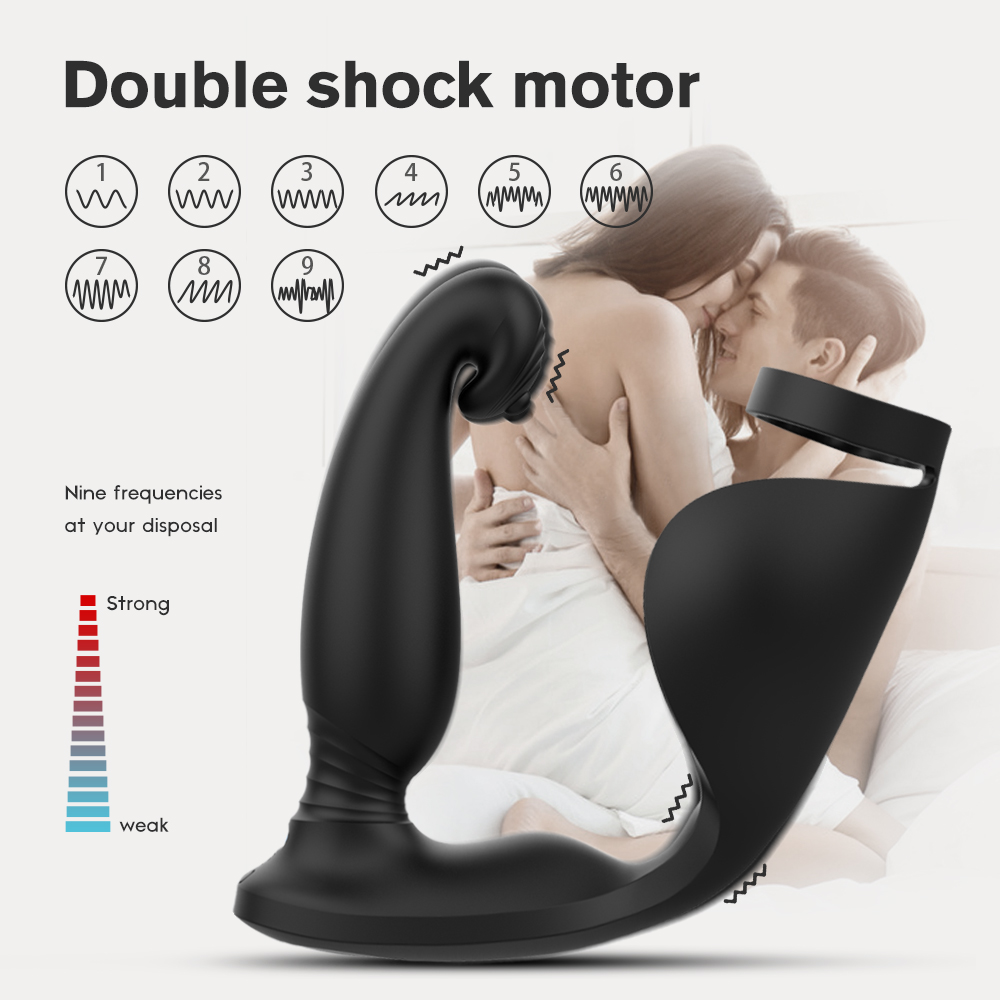 cock ring with anal lock toys multipoint stimulation sex adult double penis anal plug vagin masturbateur men penis vibrator sex toys for men【S341】