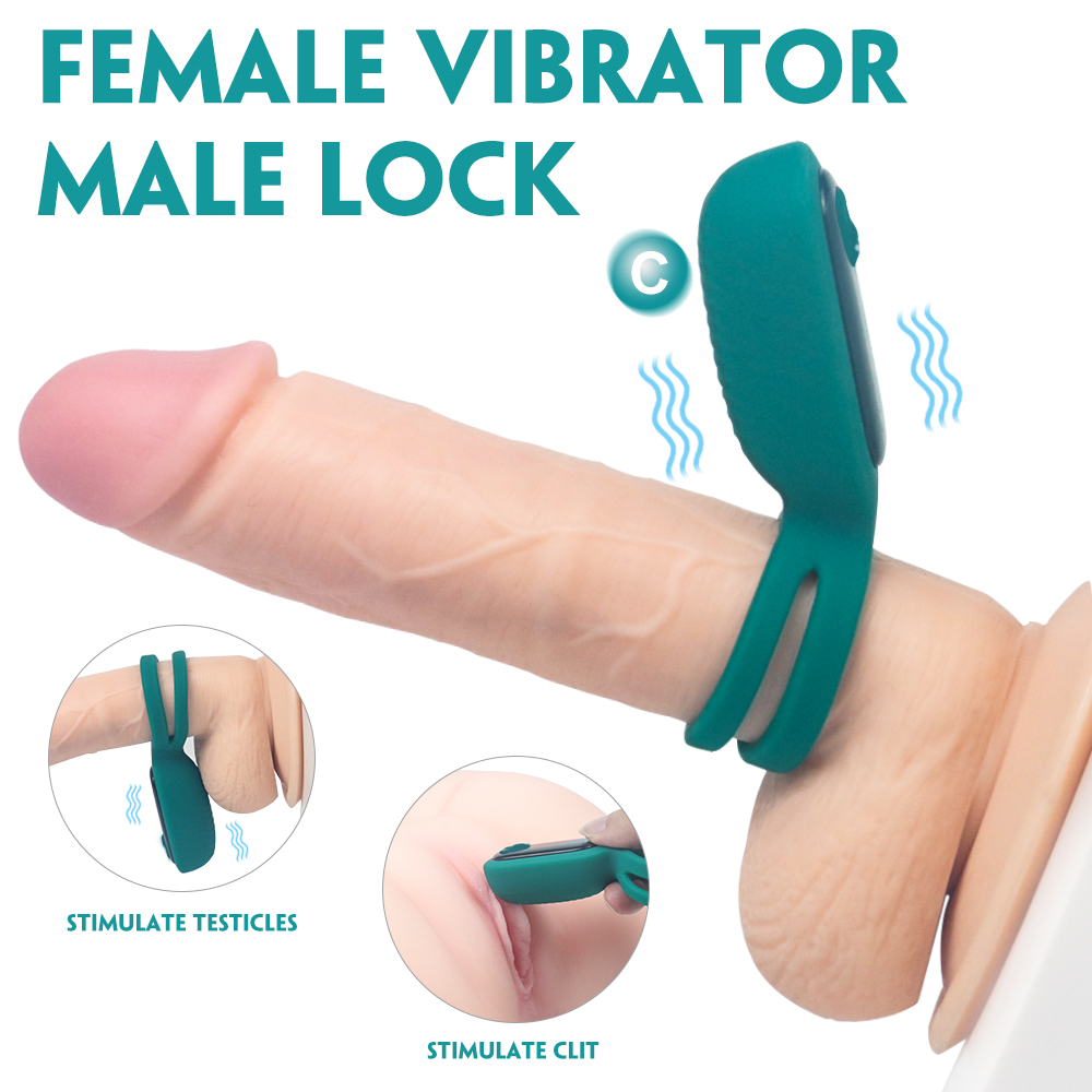 Double penis vibration sex rings silicone sex toys vibrating penis cock ring for men【S331】