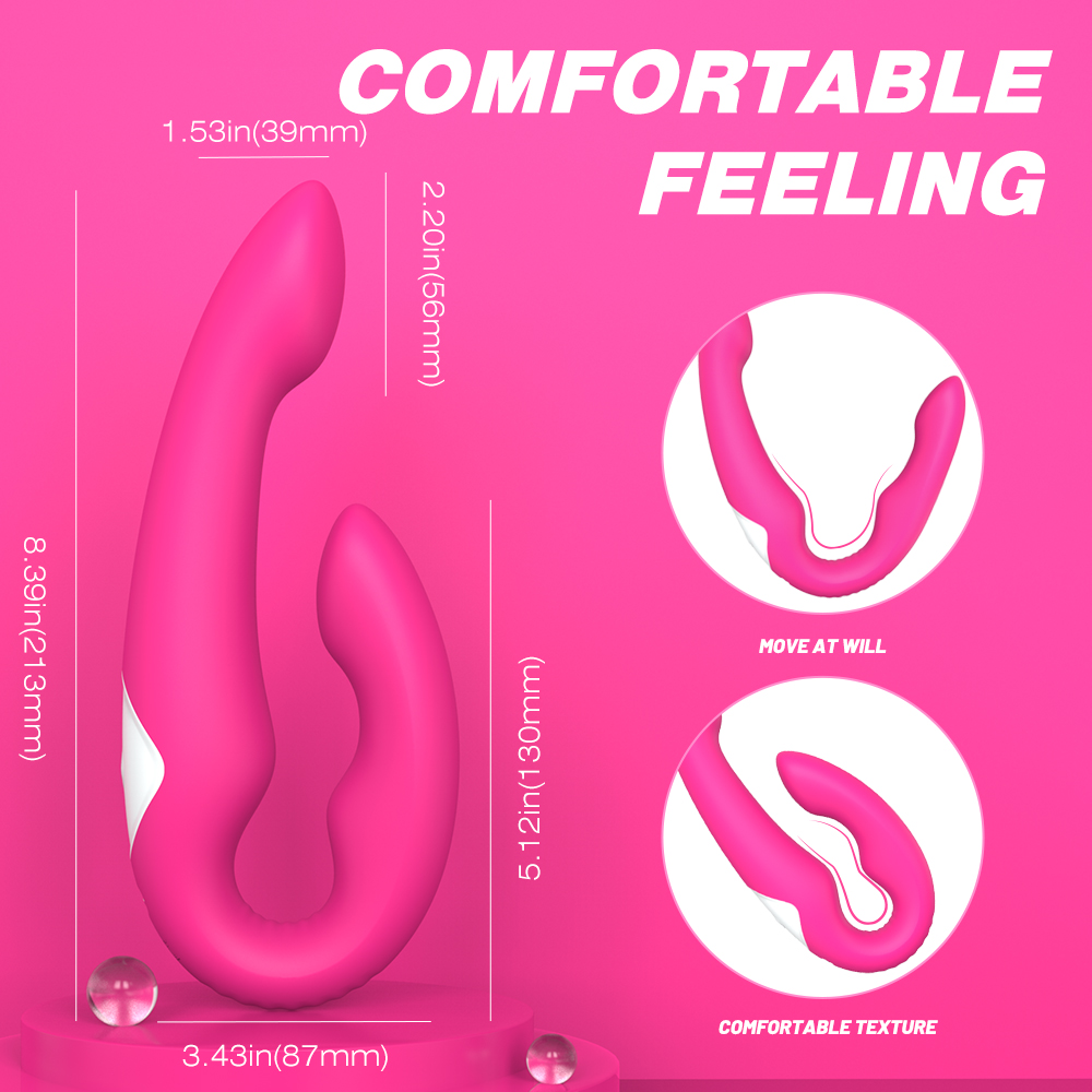Double Shock Waterproof Vibrator 【S-328】Sex Toy for Male or Couples women vibrating